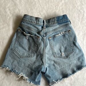 Abercrombie & Fitch Blue Jean Shorts Distressed High-Waisted